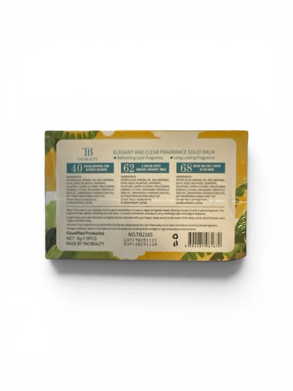 Solid Balm Trio - Tropical Peach, Coral & Yellow